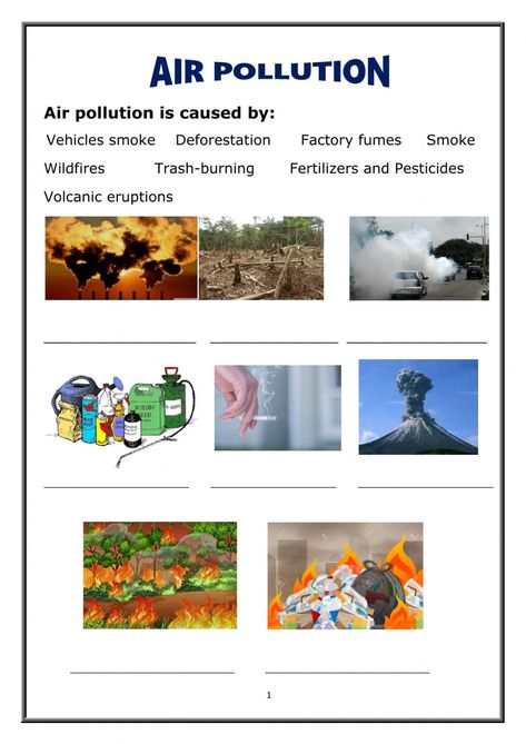 Types Of Pollution Poster, Air Pollution Pictures, Air Pollution Worksheet, Interesting Speech Topics, Pollution Activities Worksheets, Air Pollution Facts, Teaching Sustainability, Types Of Pollution, Causes Of Air Pollution