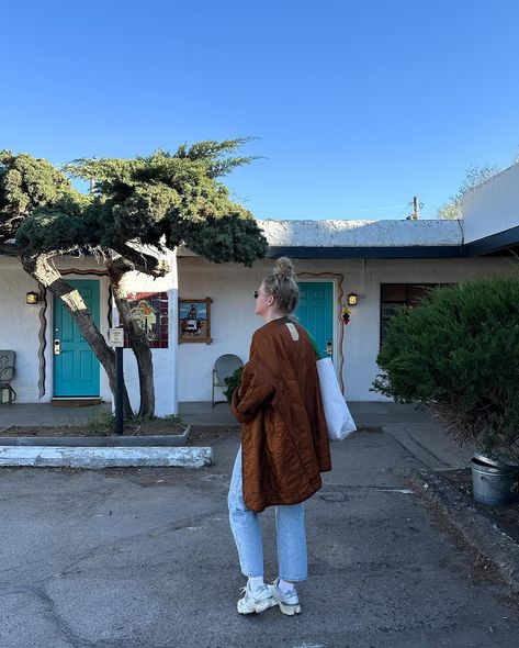 a few fits from Santa Fe, mostly thrifted on the trip 🙌🏼 that last gem was taken on our first night after realizing that Santa Fe is about 7,000 feet above sea level making the margaritas VERY strong indeed. Outfit ideas, spring outfits, spring style, vintage style inspo, minimal street style Santa Fe Outfits, Outfit Ideas Spring, Minimal Street Style, Outfits Spring, From Santa, Sea Level, The Trip, Spring Style, First Night