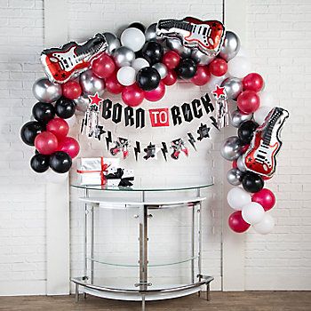 Rock Star Party Supplies | Oriental Trading Rock Star Party Decorations, Star Party Decorations, Party Balloon Garland, Rock Birthday, Rock And Roll Birthday, Rockstar Birthday, Star Centerpieces, Rockstar Birthday Party, Plastic Balloons