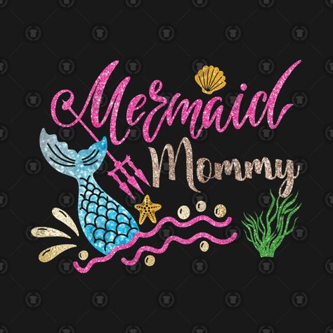 Grandmas Birthday Party, Cute Birthday Party, Mermaid Squad, Birthday Mermaid, Mermaid Cake Topper, Grandma Birthday, Mermaid Cakes, Cute Birthday, Birthday Party Shirt