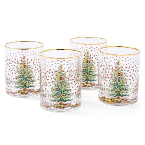 Loved for its nostalgia and warm recollections of Christmases past, Christmas Tree is one of the world's best known holiday designs since its introduction in 1938. Each season sees wonderful new introductions for collectors both old and new. Christmas Tree adds a distinctive charm to every table -- celebrating traditions and creating memories. Elevate your holiday gatherings with the Spode Christmas Tree Serving Tray featuring a delightful Christmas Tree Design. These charming trays are perfect for serving appetizers, canapes, and small desserts, adding a touch of festive spirit to your holiday table. The iconic Spode Christmas Tree design makes these trays a standout addition to your seasonal tableware. These versatile tray are not just for the holiday season. Their elegant design makes t Christmas Cups, Drinking Glass Sets, Spode Christmas Tree, Spode Christmas, Holiday Dining, Old Fashioned Glass, Wedding Essentials, Christmas Tree Design, Fall Halloween Decor