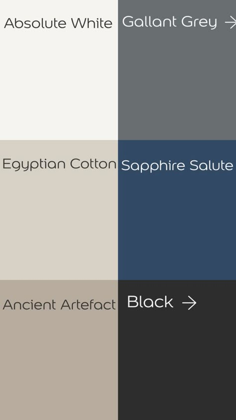 Black White Beige Blue Bedroom, Dulux Paint Palette, Blue Black And Beige Bedroom, Colours That Go With Egyptian Cotton, Green White Blue Beige Colour Palette, Egyptian Cotton Paint Bedroom, Black And Egyptian Cotton Living Room, Egyptian Cotton Hallway Ideas, Living Room Paint Color Ideas Dulux Colour Schemes