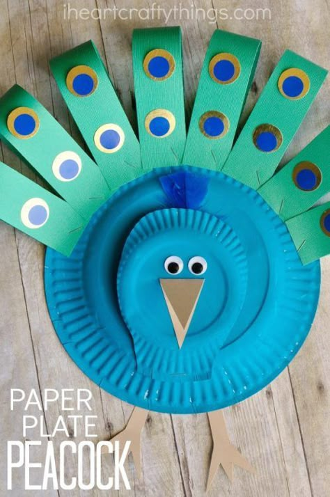 paper-plate-peacock-craft Paper Plate Craft Ideas, Paper Plate Art, Zoo Animal Crafts, Paper Plate Animals, Plate Crafts For Kids, Peacock Crafts, Paper Plate Craft, Paper Plate Crafts For Kids, Bird Crafts