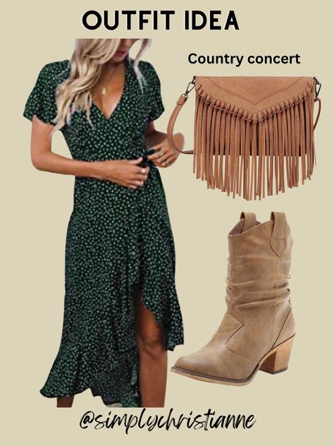 Dresses To Wear With Cowboy Boots - SimplyChristianne Country Wedding Guest Dress What To Wear Cowboy Boots, Boho Dresses With Boots, Country Style Dresses With Boots, Fall Wedding Guest Dress With Cowboy Boots, Country Western Dresses With Boots, Country Wedding Guest Outfit With Boots, Wedding Guest Dress With Cowboy Boots, Country Wedding Outfits For Women Guest, Wedding Guest Dress With Boots