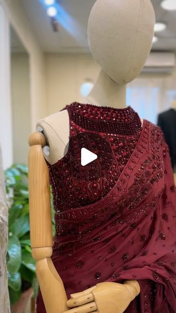 O O D N I BY KHUSHBU DANGOL on Instagram: "Burgundy monochrome crystal handwork saree set perfect for your wedding events . 

• Made to order : 4 weeks 
• Color : all color can be customised 
• Fitting : as per your measurements 
• Fabric : satin organza . 
• Order yours ✨✨✨✨

#oodnikhushbudangol #fashion #nepal #saree #wedding" Nepal Saree, Handwork Saree, Saree Wedding, Nepal, Wedding Events, All The Colors, Saree, Satin, Fabric