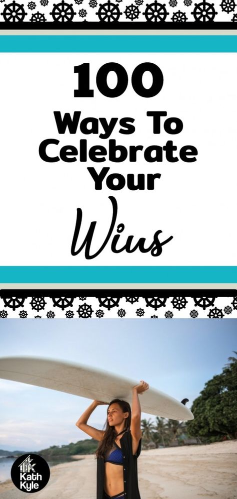 100 Ways To Celebrate Your Wins (Reward Daily Consistency)  Here are all the best ways you can celebrate your daily action and reward yourself for consistency on the path to reach your long term goal. How To Celebrate Achievements, Self Rewards List, Small Rewards For Yourself, Ways To Reward Yourself, Goal Ideas, Goal Achievement, Accomplishing Goals, Celebrating Success, Daily Rewards