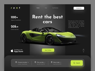 Car Dealership Website Design, Car Website Design Inspiration, Car Rental Website, Car Websites, Website Trends, Car Ui, Banner Design Inspiration, Ui Design Website, Webpage Design