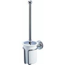 Burlington Chrome Toilet Brush Holder - A8CHR Medium Image Burlington Bathroom, Ceramic Holder, Traditional Bathrooms, Toilet Brush Holder, Floating Shelves Bathroom, Mounted Toilet, Traditional Toilets, Wall Mounted Toilet, Toilet Accessories