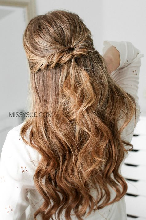 4 Easy Twisted Hairstyles | MISSY SUE Missy Sue Hairstyles, Twisted Hairstyles, Missy Sue, Twist Ponytail, Hairdo For Long Hair, Half Up Half Down Hair, Long Hair Styles Men, Twist Hairstyles, Down Hairstyles