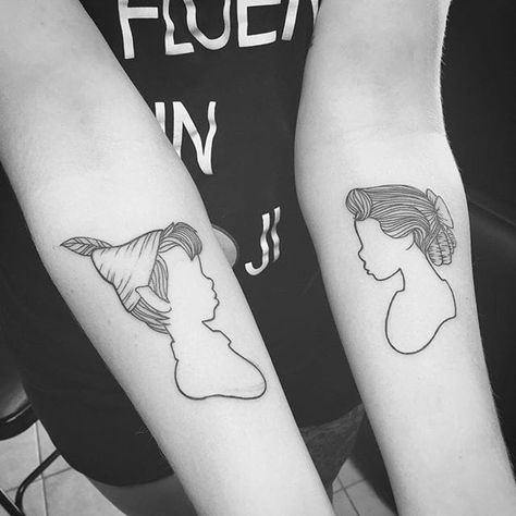 Wendy Tattoo Peter Pan, Peter And Wendy Tattoo, Peterpan Tattoo, Wendy Tattoo, Peter Pan Tattoos, Wendy Disney, Peter Pan Tattoo, Believe Tattoos, Phönix Tattoo