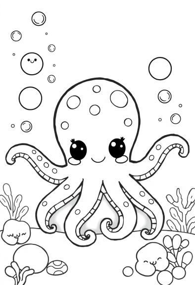 Squirt into the world of octopus coloring fun! 🐙🎨 Explore our collection of octopus coloring pages, featuring these intelligent and fascinating creatures in all their tentacled glory. From oceans to aquariums, our designs will transport you to a world of underwater wonder 🌊 #octopuscoloringpages #coloringbooks #marine Octopus Drawing Color, Octopus Simple Drawing, Octopus Tentacles Drawing, Octopus Template, Octopus Coloring Page Free Printable, Octopus Coloring, Blue Ringed Octopus Drawing, Cartoon Octopus, Octopus Coloring Page