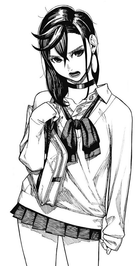 Yukinobu Tatsu Art, Dandadan Art Style, Momo Ayase Pfp Manga, Miss Ayase Dandadan, Momo Ayase Drawing, Dan Da Dan Drawing, Ayase Momo Dandadan, Dandadan Manga Panels, Momo Ayase Manga