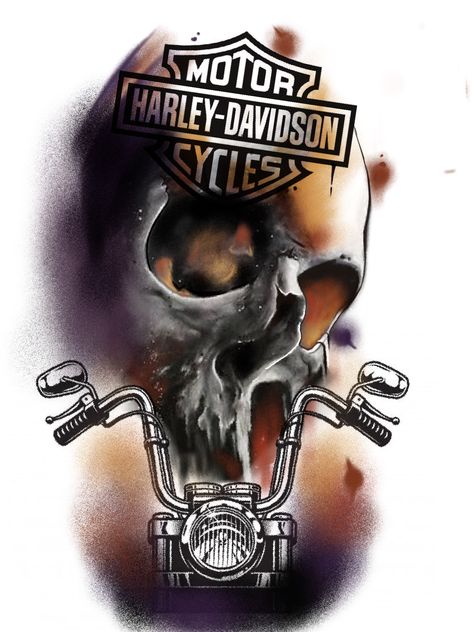 Harley Tattoo Design, Harley Davidson Skull Tattoo, Harley Davidson Tattoo Ideas, Harley Davidson Tattoo Design, Harley Davidson Tattoo, Harley Tattoos, Harley Davidson Images, Harley Davidson Tattoos, Harley Davidson Signs