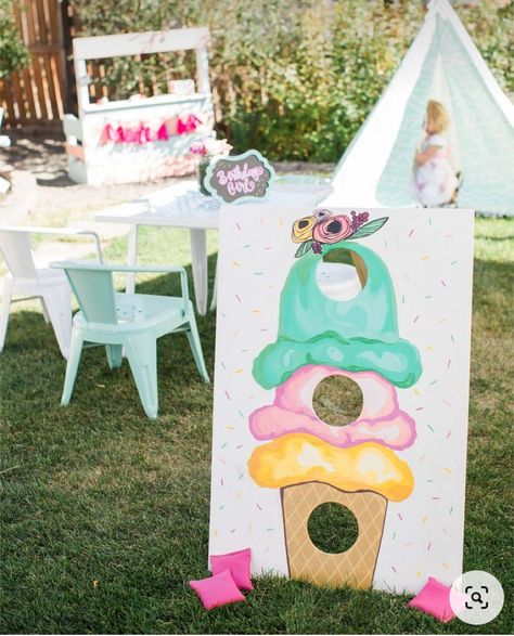 Ice Cream Theme Birthday Party, Ice Cream Themed Birthday Party, Ice Cream Themed Birthday, Ice Cream Birthday Party Theme, 4de Verjaardag, Ice Cream Party Theme, Cream Birthday Party, Ice Cream Birthday Party, Ice Cream Theme