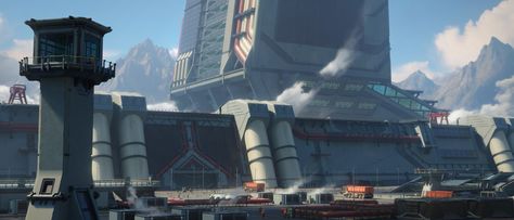 ArtStation - scifi factory Sci Fi Factory Concept Art, Scifi Factory, Sci Fi Factory, Factory Concept Art, Environment Inspiration, Travel Brochure, Interstellar, 2 Months, Building Design