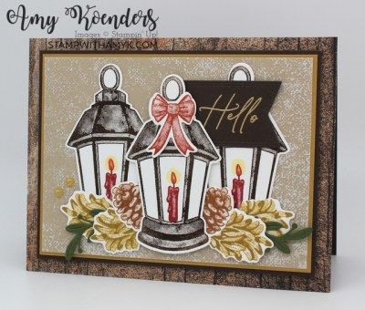 Stampin’ Up! Light The Year Fall Hello Card With Video Tutorial – Stamp With Amy K Mini Cat, Xmas 2024, Homemade Christmas Cards, Stampin Up Christmas Cards, Hello Cards, Fall Mini, Xmas Card, December 2024, Christmas Lanterns