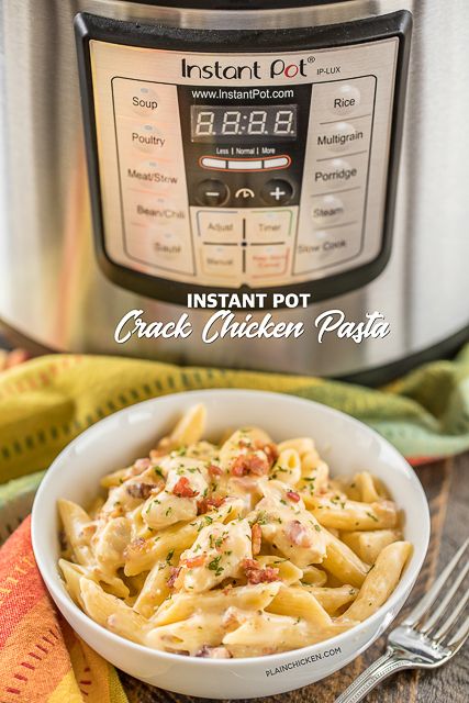 Chicken Instapot, Instapot Meals, Pasta Penne, Chicken Ranch, Bacon Chicken, Pasta Chicken, Instant Pot Recipes Chicken, Instant Pot Dinner Recipes, Easy Instant Pot Recipes