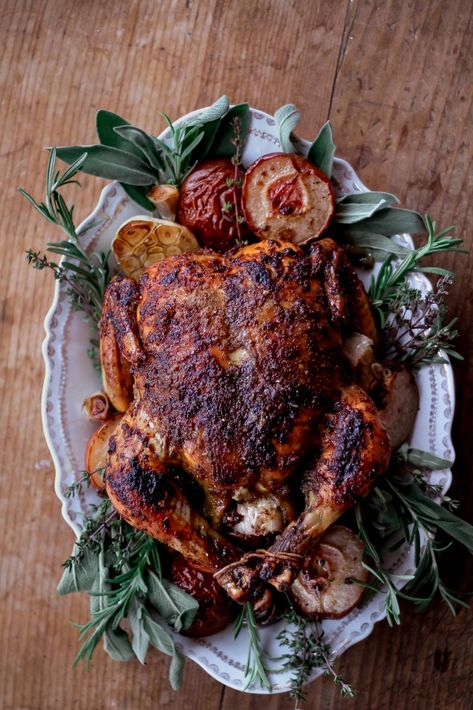 Thanksgiving Entrees Not Turkey, Italian Thanksgiving Dinner Ideas, Elevated Thanksgiving, Fancy Christmas Dinner, January Food, Turkey In Oven, Thanksgiving Chicken, Sage Chicken, Asian Pears