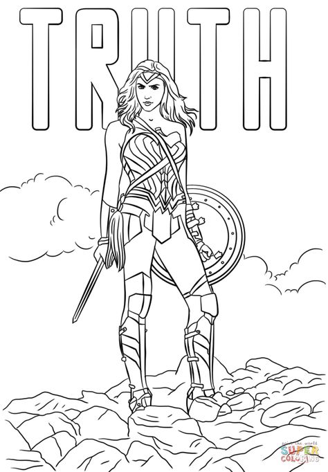 Wonder Woman Coloring Pages, Woman Coloring Pages, Lego Wonder Woman, Superhero Coloring Pages, Superhero Coloring, Color Wonder, Wonder Woman Logo, Mermaid Coloring Pages, Superman Wonder Woman