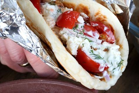 Gluten Free Chicken Gyros Gluten Free Naan Bread, Gluten Free Naan, Gluten Free On A Shoestring, Gluten Free Entrees, Low Fodmap Diet Recipes, Fodmap Diet Recipes, Chicken Gyros, Tender Chicken Breast, Tzatziki Sauce