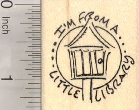 I'm From a Little Library Rubber Stamp D28222 Wood Mounted (7.00 USD) by Rubberhedgehog Little Free Library Plans, Library Drawing, Street Library, Library Plan, Lending Library, Library Inspiration, Mini Library, Small Acts Of Kindness, Little Library