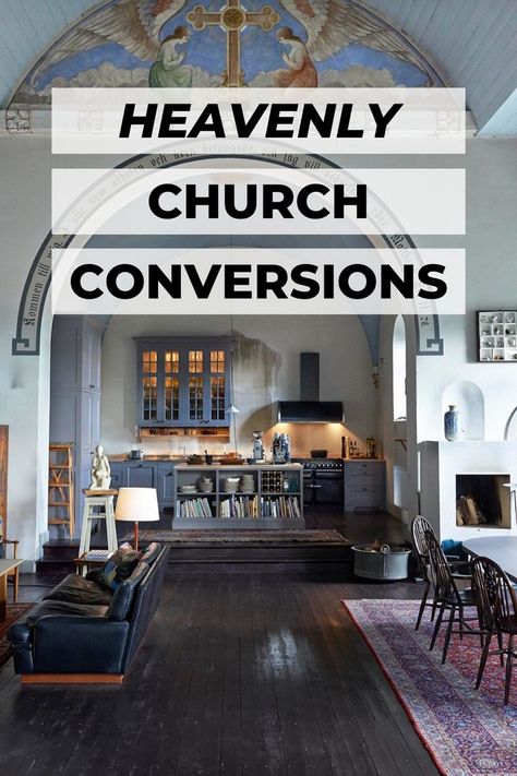 Old churches that are converted into beautiful homes, restaurants & hotels - The Nordroom Churches Made Into Homes, Remodeled Churches Into Homes, Churches Converted To Homes, Church Home Conversion, Churches Turned Into Homes, Church Conversions Home, Church Turned Into House, Renovated Churches Into Homes, Church Renovation Houses