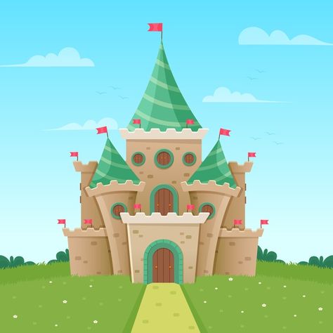 Castle Cartoon, Magic Illustration, Castle Vector, Castle Illustration, Cartoons Hd, Illustration Fantasy, Balloon Illustration, Border Clipart, Dark Castle