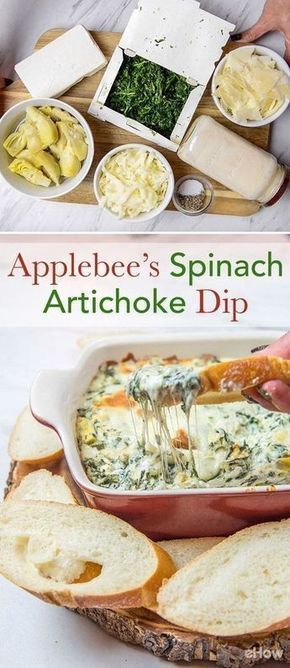 Applebee's Spinach Artichoke Dip, Spinach Artichoke Dip Recipe, Crockpot Appetizers, Crock Pot Dips, Spinach Dip Recipe, Artichoke Dip Recipe, Artichoke Recipes, Spinach Artichoke Dip, Dress Party Night