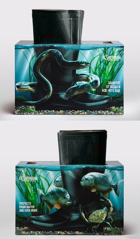 fisherman boots packaging design Fruit Juice Packaging, Gift Packaging Design, Brilliant Packaging, Packaging Design Ideas, Egg Packaging, Fruit Packaging, Juice Packaging, Cool Packaging, Aquarium Design