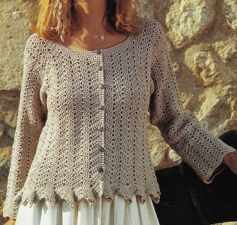 Women's CROCHET Cardigan with Peplum DK 8 ply yarn or wool S M L sizes Pattern PDF Instant Download Post Free by SouthernAlpsKnitting on Etsy 1940s Woman, Vintage Knitting Patterns, Crochet Hook Sizes, Chunky Yarn, Size Pattern, Vintage Knitting, Cardigan Tops, Crochet Cardigan, Wool Cardigan