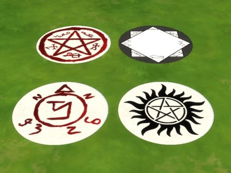 WWOM_KittyKatt's Anti-Spirit Carpets // Supernatural #Sims4CC #sims4 Custom Content Sims Cc Supernatural, Sims 4 Supernatural, Occult Cc Sims 4, Sims 4 Supernatural Cc, Sims 4 Cc Occult Clothes, Sims 4 Cc Satanic Decor, Ts4 Occult Cc, Sims 4 Cc Supernatural Tv Show, Demon Trap