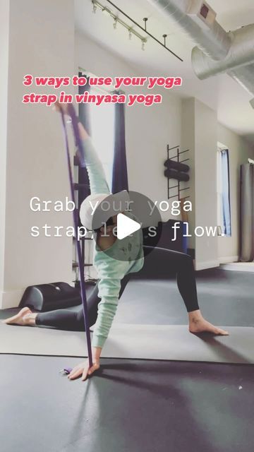 Trisha Durham | Movement Trainer on Instagram: "Yoga strap reboot: Ever find yourself unsure what to do with your yoga strap? Been there! 🤔 Well, here’s a little insight: it’s not just for those static stretches.  Here’s three dynamic ways to use your yoga strap:  1. Low lunge twisty shoulder floss 2. Balance play in warrior three 3. Chair pose row flow  Get props in people’s hands. This is how we normalize using them in yoga. 👋  Wednesday’s live Calm + Strong class will be yoga strap themed. JOIN ME. Tap @ohtrisha to signup. 9am EST. See you there!" Strap Yoga Poses, Yoga With Straps, Static Stretches, Low Lunge, Chair Pose, Yoga Strap, Done With You, Vinyasa Yoga, Yoga Flow