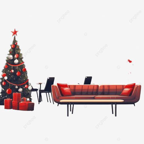 coworking center decorated for christmas holidays celebration office furniture office interior cle Interior Clean, Furniture Office, Transparent Image, Clean Office, Office Interior, Interior Furniture, Holiday Celebration, Office Furniture, Design Elements