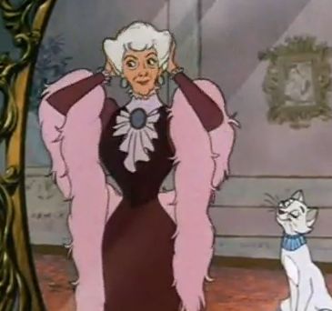 I aspire to be Madame Adelaide Bonfamille from The Aristocats. She was rich, lived in a mansion in Paris, and had lots of cats. Adelaide Bonfamille, Madame Adelaide Bonfamille, Madame Adelaide, Animation Disney, The Aristocats, Disney Film, Film Disney, Art Disney, Arte Disney