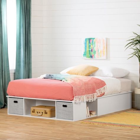 Flexible Bed, Contemporary Platform Bed, Storage Bed Queen, Storage Platform Bed, Bed Platform, Full Platform Bed, Storage Platform, Platform Bed With Storage, Fabric Storage Bins