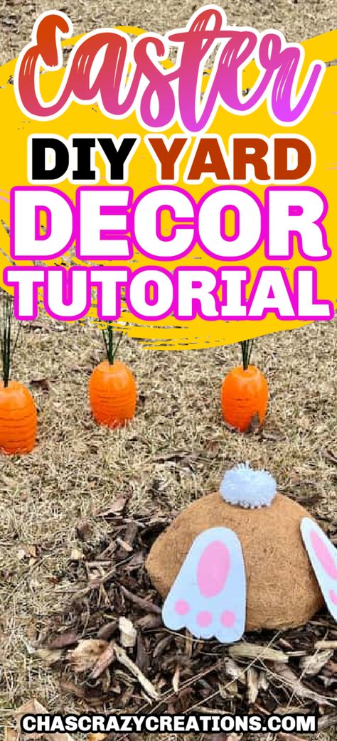 Are you looking for Easter yard decor? With just a few items from Dollar tree, I’ll show you a super cute and easy DIY Easter Yard Decorations Diy, Easter Yard Decorations, Diy Yard Decor, Green Tinsel, Easter Items, Easter Decorations Outdoor, Cute Easter Bunny, Diy Yard, Easter Tree