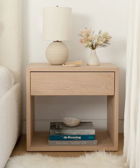 Nightstand Oak, White Oak Nightstand, Jenni Kayne Home, Oak Nightstand, Oak Bedroom, Furniture Dimensions, At Home Furniture Store, Jenni Kayne, Wood Pieces