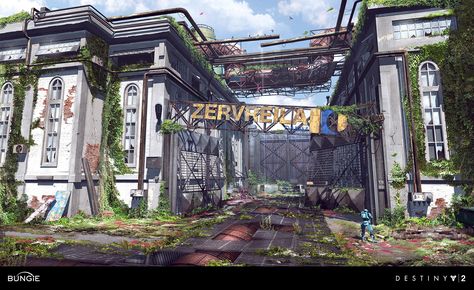 Dima Goryainov, Destiny Art, Location Design, Building Concept, Destiny 2, Minecraft Architecture, Post Apocalypse, Fantasy Adventure, Overwatch