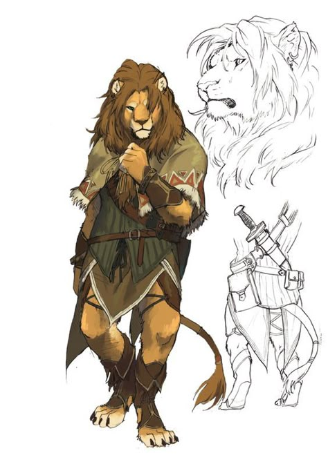 lion2 by koutanagamori.deviantart.com on @deviantART: High Fantasy, Arte Fantasy, A Lion, 영감을 주는 캐릭터, Dnd Characters, Creature Design, Character Portraits, A Drawing, Creature Art