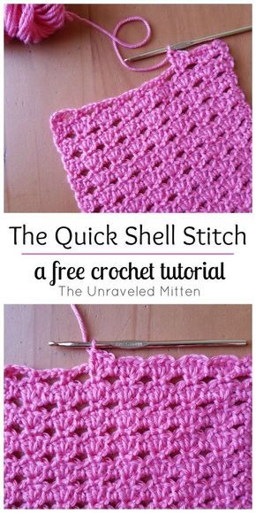 Shell Stitch Crochet, Beau Crochet, Crochet Shell Stitch, Crochet Stitches For Blankets, Crochet Geek, Beginners Crochet, Start Knitting, Shell Stitch, Crochet Simple