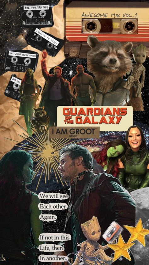 #marvel #gotg #guardiansofthegalaxy #peterquill #avengers #groot #movies #music #wallpaper Galaxia Wallpaper, Movie Collage, Marvel Background, Galaxy Movie, Best Marvel Characters, Marvel Posters, Cute Simple Wallpapers, Edgy Wallpaper, Galaxy Art