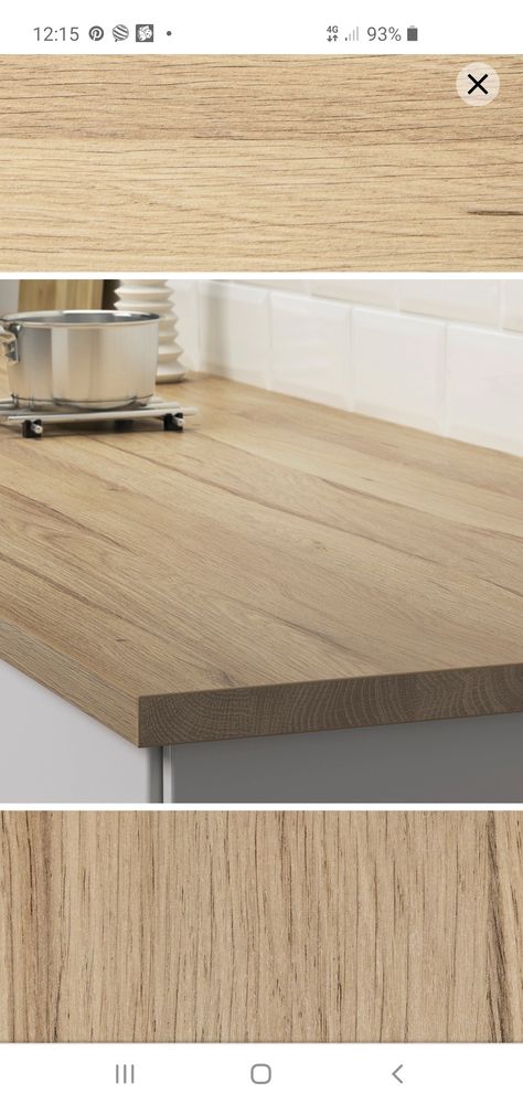 Ekbacken worktop Ikea Light Oak Light Wood Kitchen, Ikea Light, Living Room Cupboards, Light Wood Kitchens, London Flat, Kitchen Inspo, Kitchen Countertop, Work Tops, Wood Kitchen