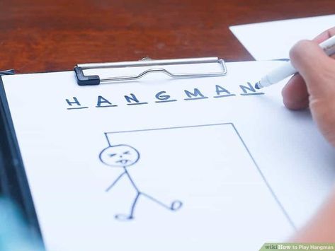 Hangman via Wiki How |Fun Games to Play in the Car | Travel Games that are fun for the entire family! #roadtrip #games #cargames #longcarride #parenting 8 Simple Rules, Hangman Game, Fun Games To Play, Are We There Yet, Stick Figure, Travel Games, Car Games, Simple Rules, Simple Game