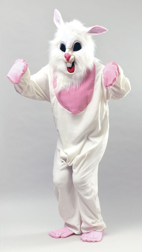 Rabbit Fancy Dress, White Rabbit Costumes, Evil Bunny, Easter Bunny Costume, Adult Easter, Rabbit Costume, Scary Halloween Costume, Pink Gloves, Bunny Head