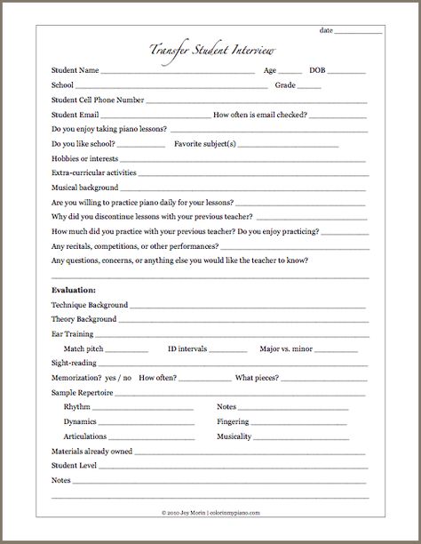 Printables updated: Student Info form, and Student Interview forms Student Info Sheet, Enrollment Form, Student Information Form, Group Piano Lessons, Violin Teaching, Student Interview, Piano Pedagogy, Beginner Piano Music, Reading Printables