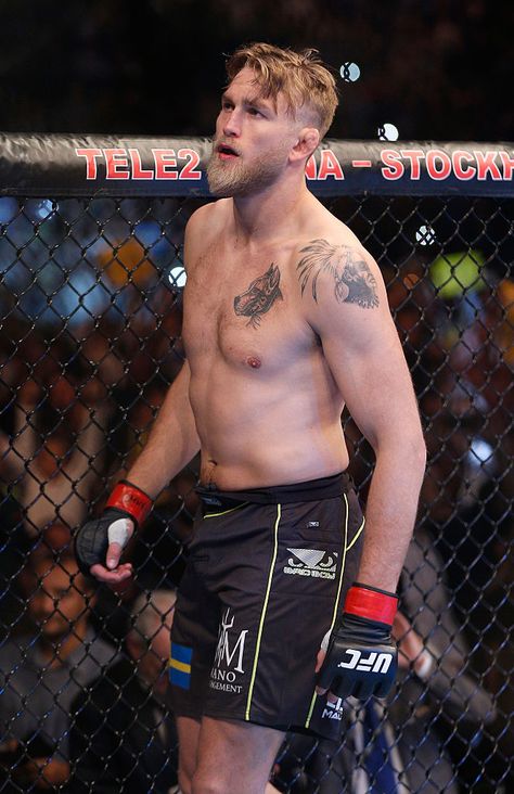 STOCKHOLM, SWEDEN - JANUARY 24:  Alexander Gustafsson of Sweden enters the Octagon before his light heavyweight bout against Anthony Johnson of the United States during the UFC Fight Night event at the Tele2 Arena on January 24, 2015 in Stockholm, Sweden. (Photo by Josh Hedges/Zuffa LLC/Zuffa LLC via Getty Images) Alexander Gustafsson, Ufc Octagon, Anthony Johnson, Stockholm Sweden, Hedges, Ufc, Martial Arts, Stockholm, Sweden