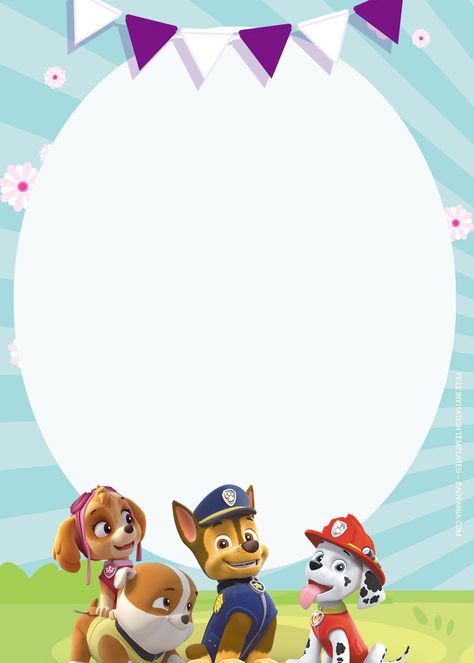 Paw Patrol Invite, Paw Patrol Invitations Free Template Editable, Paw Patrol Birthday Card, Paw Patrol Party Invitations, Peppa Pig Birthday Invitations, Pirate Birthday Invitations, Paw Patrol Birthday Invitations, Paw Patrol Birthday Theme, Paw Patrol Girl