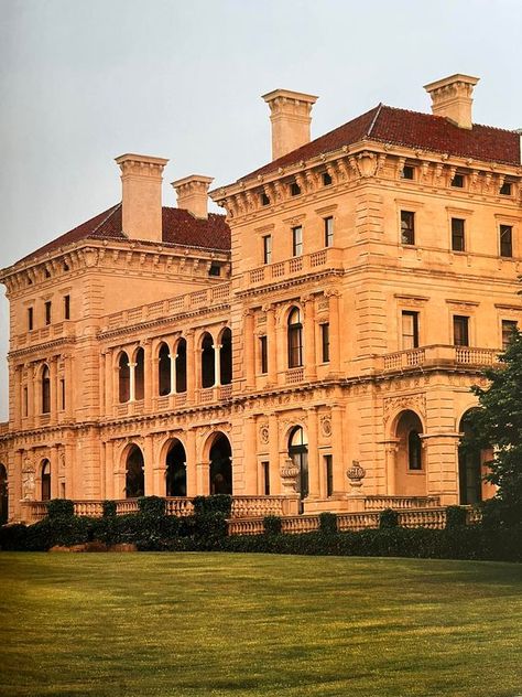 Mansions of the Gilded Age | The Breakers in Soft Light (Newport, Rhode Island, 1893-95) | Facebook The Breakers Rhode Island, Newport Rhode Island Mansions, The Breakers Newport, Rhode Island Mansions, 2024 Books, The Gilded Age, Historic Mansion, The Breakers, Newport Rhode Island