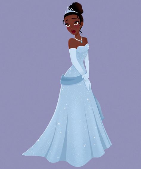 Tiana in her blue dress 💙✨ This is my all time favourite Disney dress so it was super fun to draw. Which Disney princess outfit is your… Princess And The Frog Blue Dress, Princess Tiana Blue Dress, Tiana Blue Dress, Princesa Tiana Disney, Princess Tiana Dress, Black Disney Princess, Disney Tiana, Frog Dress, 20th Bday