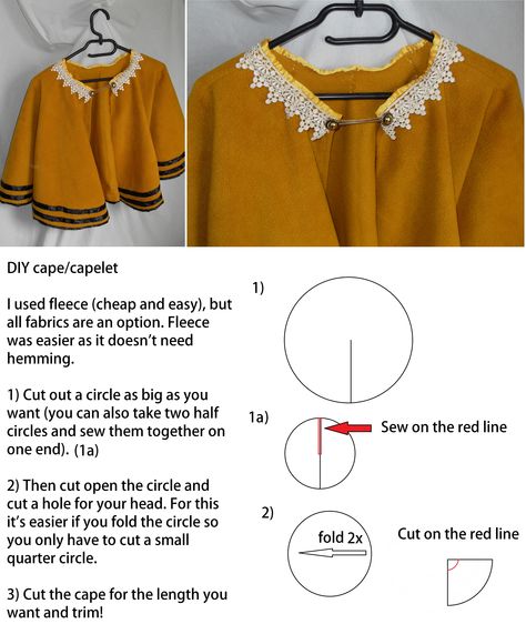 Make your own cape, cloak or capelet. diy project. fir for halloween costumes, regency or victorian costumes or just regular wear. Diy 1900's Costume, Charles Dickens Costumes Diy, Christmas Carol Costumes Diy, Easy Victorian Costume, Victorian Costume Diy, Victorian Cape Pattern, Capelet Pattern Sewing Free, Diy Victorian Costume, Cape Costume Ideas Women